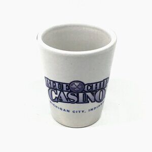 Blue Chip Casino Shot Glass - Souvenir - Collectible
